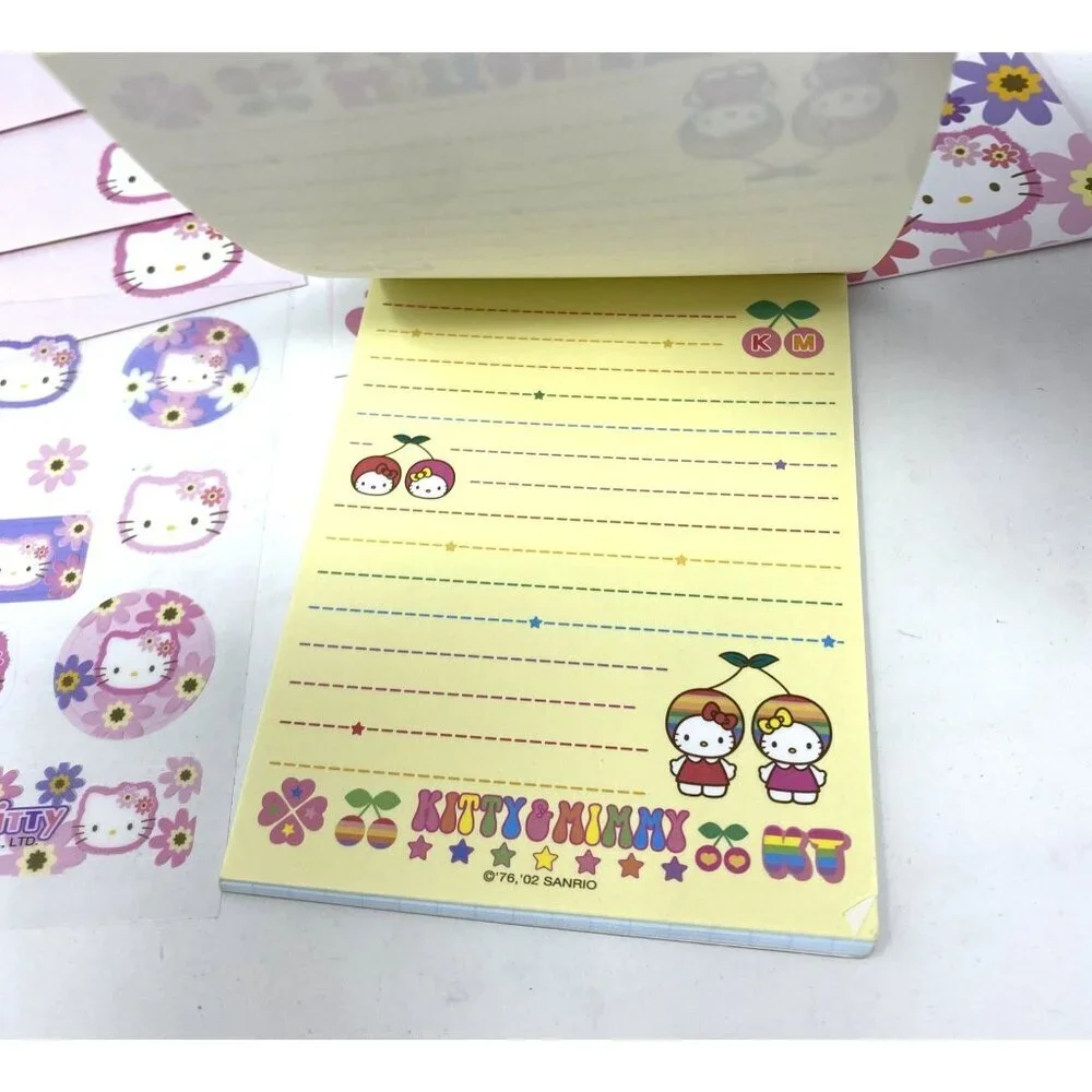 Sanrio Hello Kitty And Mimmy Stationery Bundle Envelopes Stickers Notepad Cards